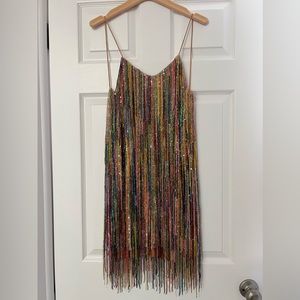 ASHISH multicolor beaded mini dress size XS